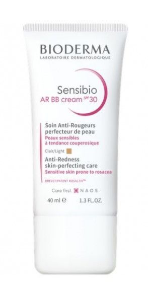 Bioderma Sensibio AR BB Cream SPF30 krem do twarzy na dzień 40 ml dla kobiet Clair Light