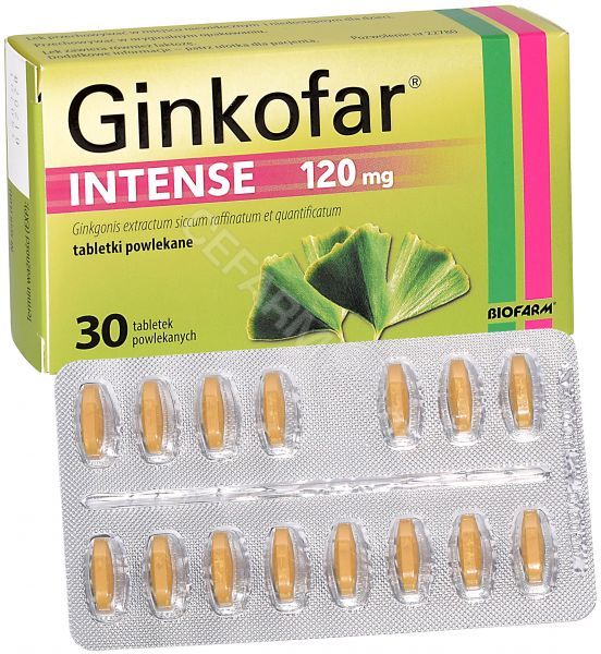 Biofarm Ginkofar Intense 120 mg x 30 tabl powlekanych | DARMOWA DOSTAWA OD 199 PLN!