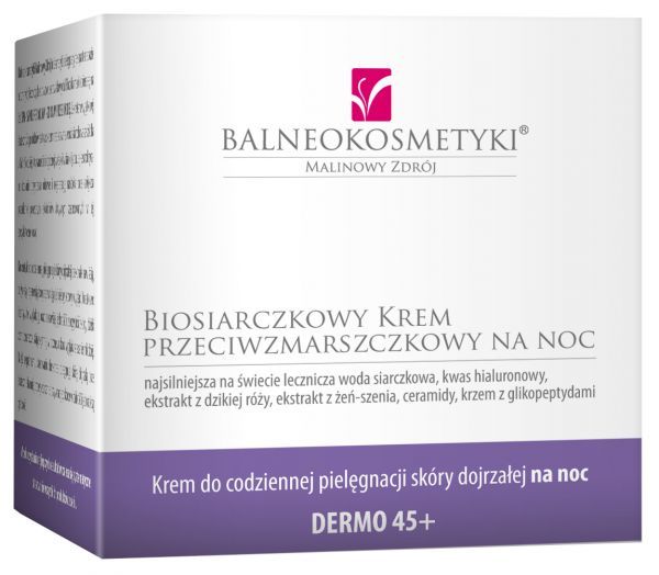 Balneo Biosiarczkowy Krem 45+ przeciwzmarszczkowy na noc 50ml