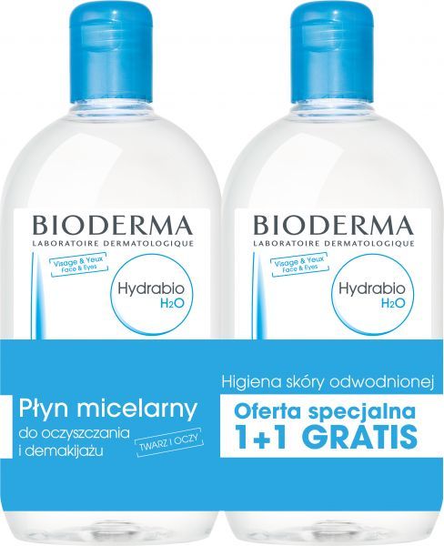 Bioderma HYDRABIO H2O Płyn micelarny 500ml + 500ml