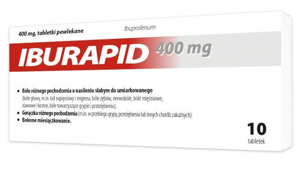 Lek NORD FARM SP.Z O.O Iburapid 400 mg przeciwbólowy 10 tabletek 3158061