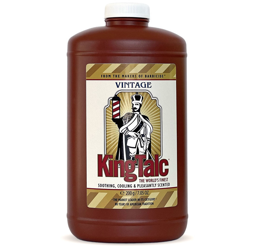Barbicide King Talc, profesjonalny talk do skóry, Vintage, 200g