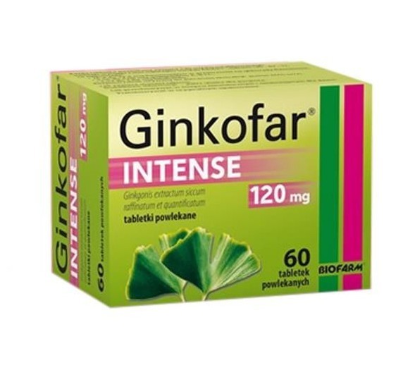 BIOFARM SP.Z O.O. Ginkofar Intense 60 Tabletek