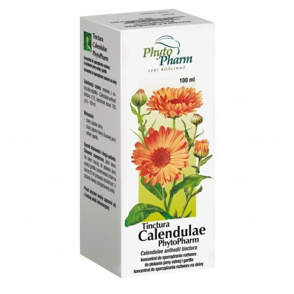 PhytoPharm KLEKA S.A Tinctura calendulae 100 g nalewka z koszyczka nagietka