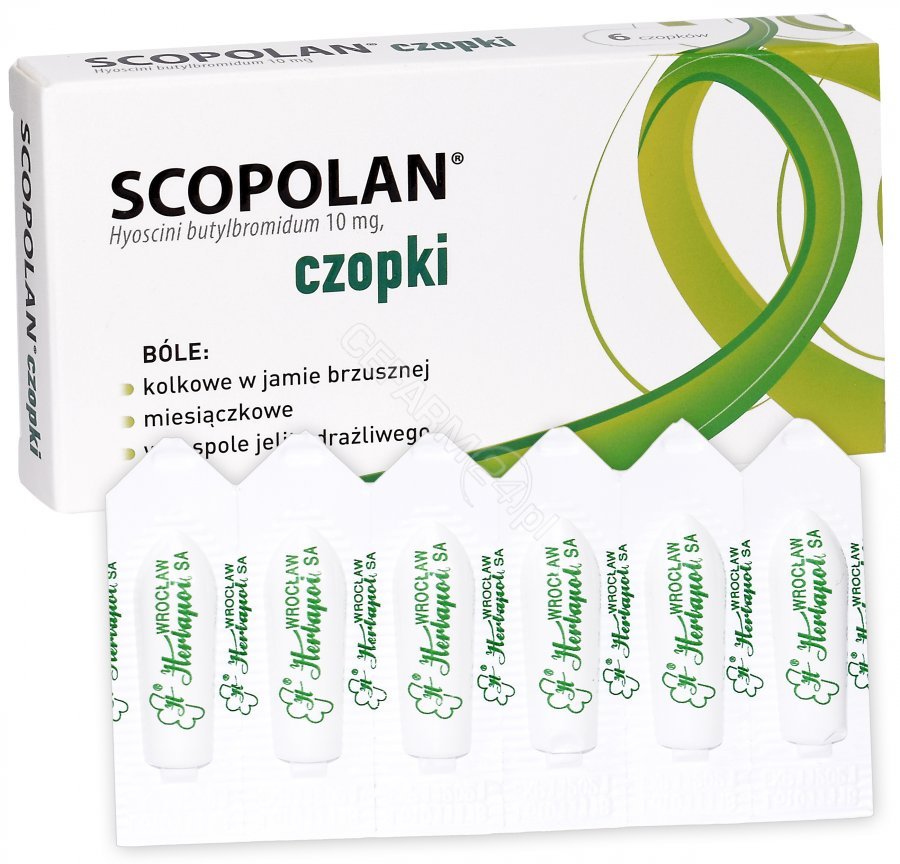 Herbapol WROCŁAW Scopolan 10 mg x 6 czopków | DARMOWA DOSTAWA OD 199 PLN!