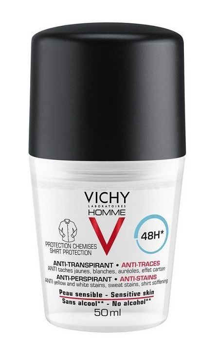 Vichy HOMME Antyperspirant w kulce dla mężczyzn przeciw plamom 48h 50 ml 7074112