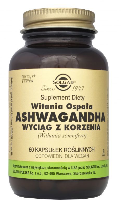 Solgar Ashwagandha 60 kaps. # DARMOWA WYSYŁKA TT000772