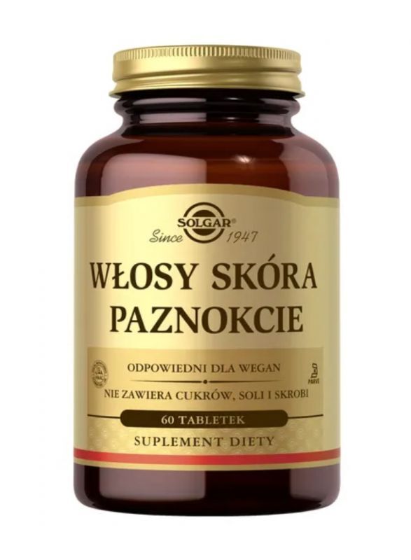 Solgar Włosy, Skóra, Paznokcie 60 Tabletek