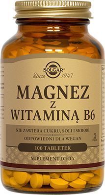 Solgar Magnez z witaminą B6 - 100 tabletek