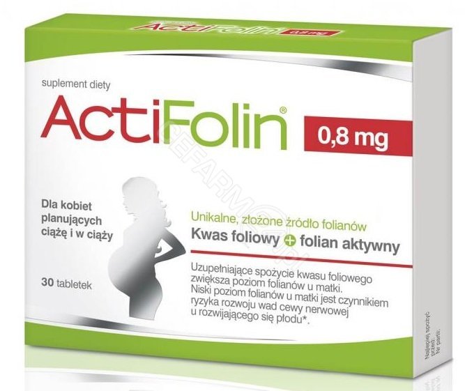 Sequoia SP. Z O.O. ActiFolin 0,8mg 30 Tabletek