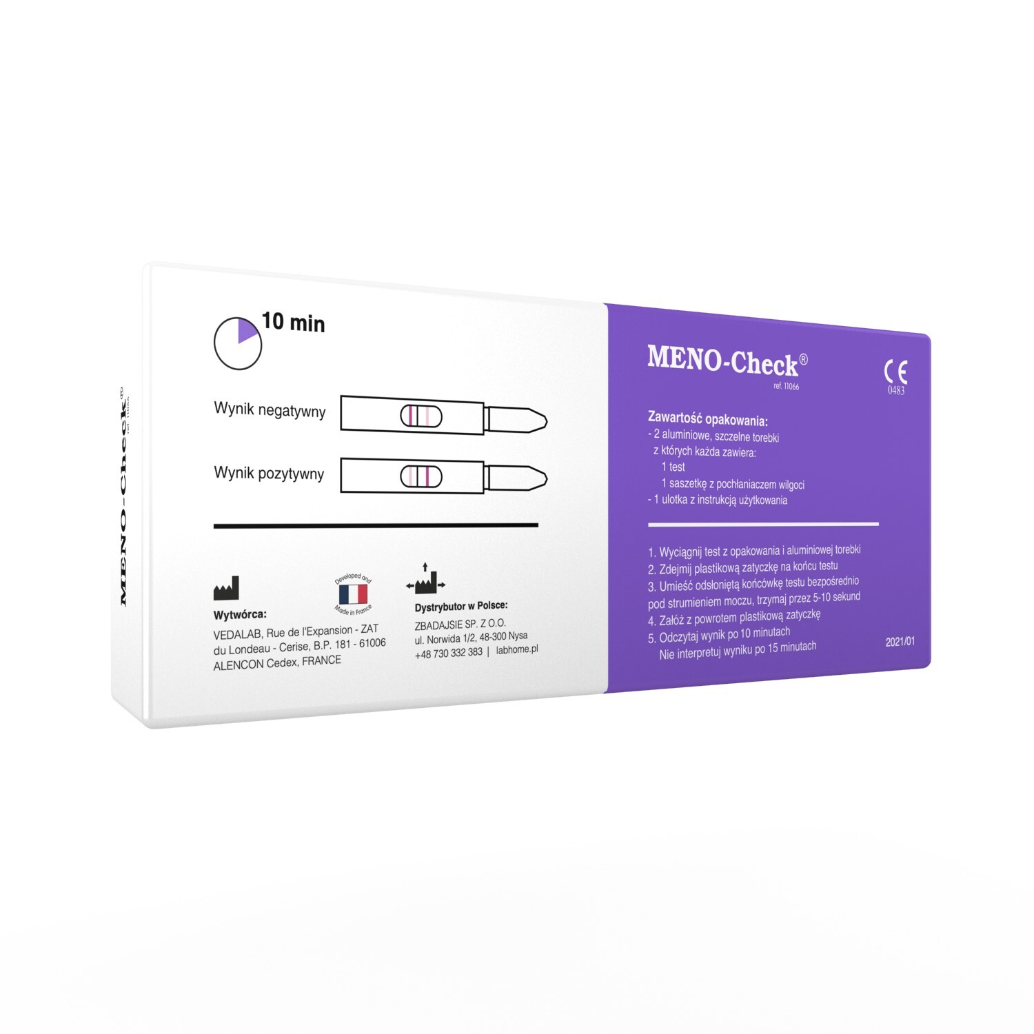 VedaLab Meno Check test strumieniowy do oceny zmian hormonalnych 2 sztuki 1126339