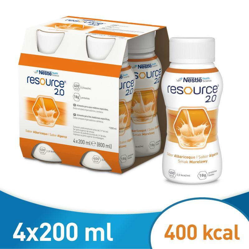 NESTLE Resource 2.0 4x200 ml smak morelowy