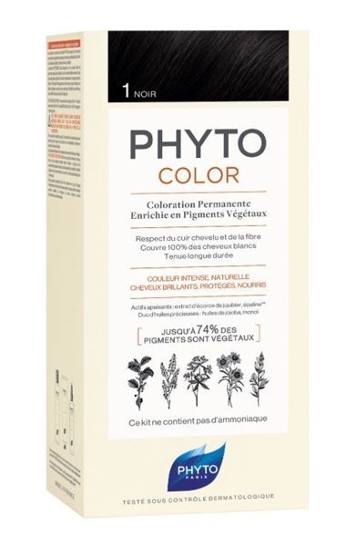 Phyto ALES GROUPE Color Trwała koloryzacja włosów 1 Czarny 100 ml