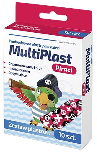 SILESIAN PHARMA SP ZOO Rodzina Zdrowia MultiPlast plastry dla dzieci Piraci x 10 szt