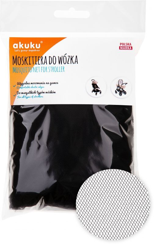 ALBIS MAZUR SP. Z O.O. ALBIS MAZUR SP Z O.O AKUKU Moskitiera uniwersalna na wózek Czarna A0446 1 sztuka