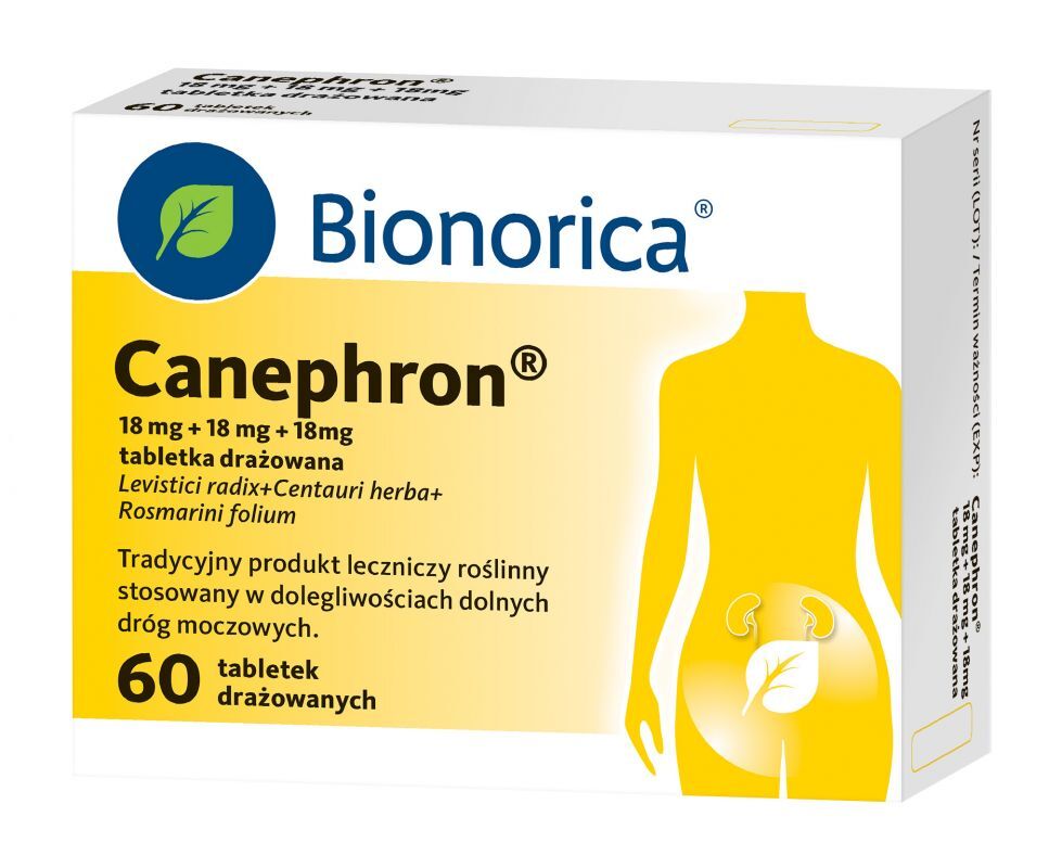 Canephron, 18 mg + 18 mg + 18 mg, 60 tabletek