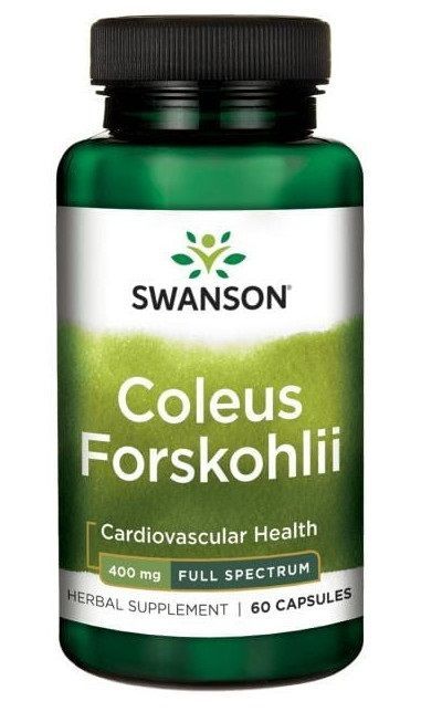 SWANSON Coleus Forskohlii (Forskolina)(Pokrzywa Indyjska) 400 mg 60 kapsułek