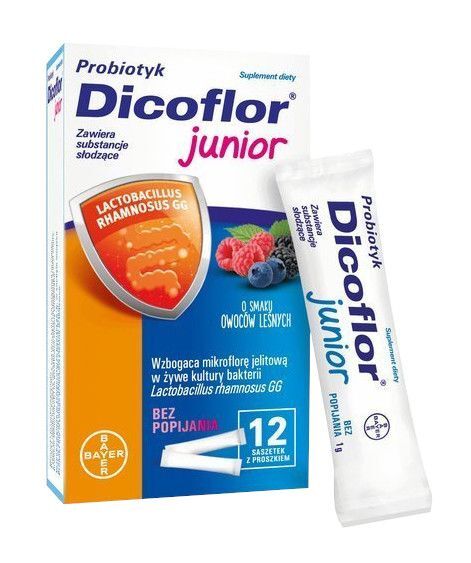 Bayer Dicoflor Junior, 12 saszetek,
