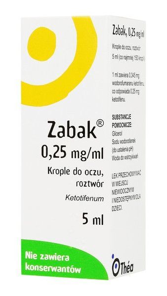 Laboratoires Thea Zabak 0,25 mg/ml krople do oczu 5 ml | DARMOWA DOSTAWA OD 199 PLN!