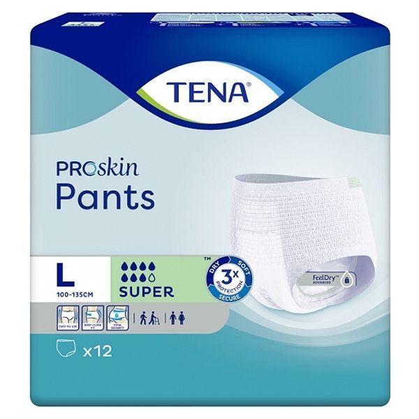 SCA Tena ESSITY POLAND SP Z O.O Proskin Pants Super L majtki chłonne 12 sztuk