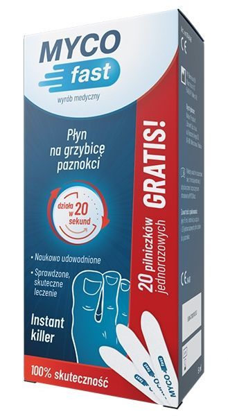PK BENELUX MYCOfast płyn na grzybicę paznokci 5 ml + 20 pilniczków jednorazowych GRATIS! | DARMOWA DOSTAWA OD 199 PLN!
