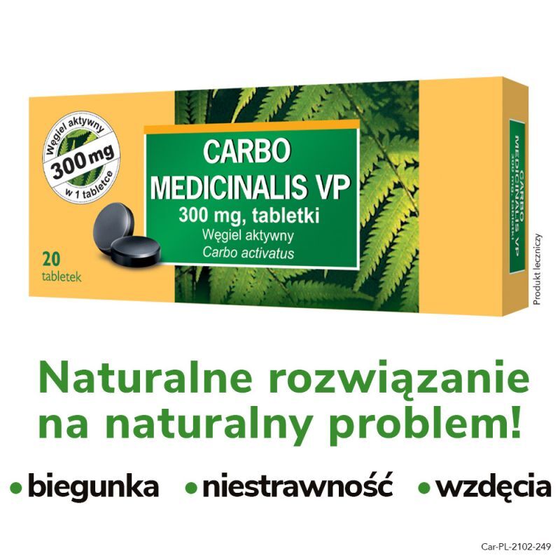 Polfa Carbo Medicinalis 300mg 20 szt.