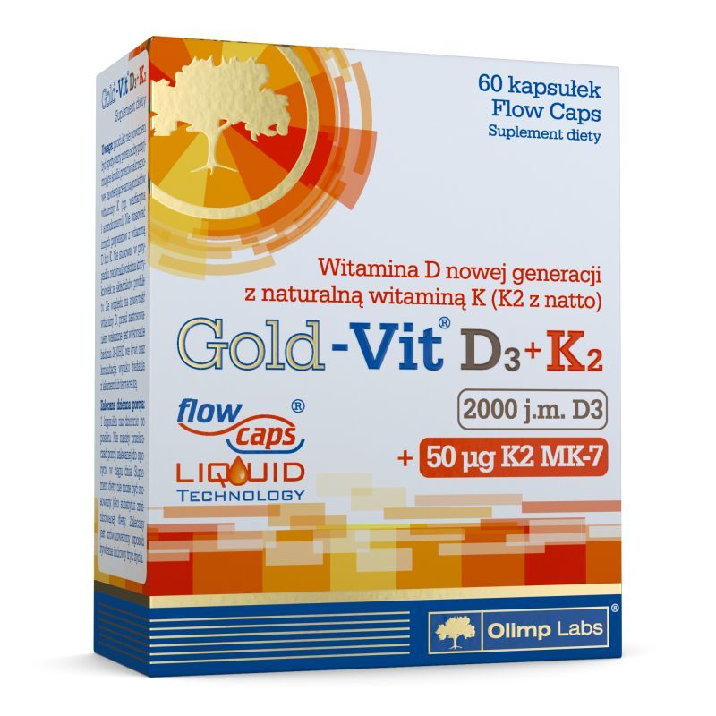 Фото - Вітаміни й мінерали Olimp Gold-Vit D3 2000 j.m.+ K2, 60 kapsułek 