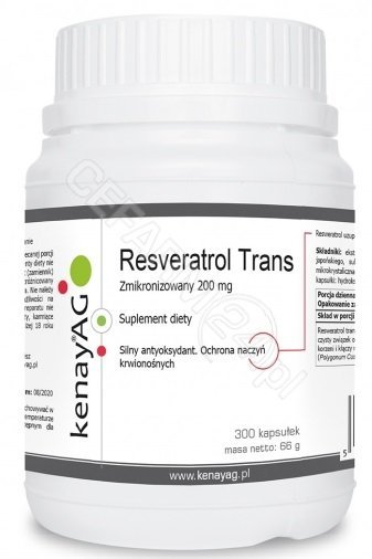 Kenay Resveratrol trans zmikronizowany 200 mg 300 kaps