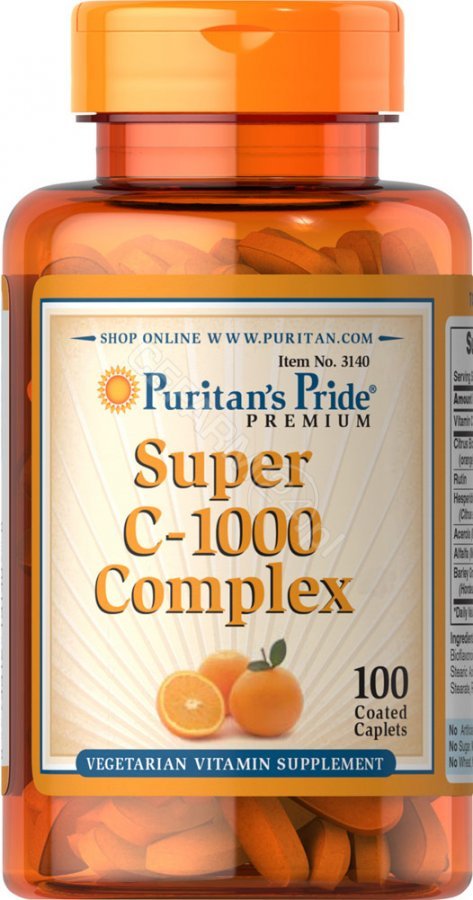 Фото - Вітаміни й мінерали Puritans Pride Puritan's Pride Witamina C-1000 mg - 100 tabletek - !!! WYSYŁKA W 24H !!! 