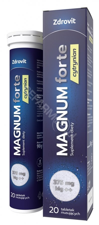 Natur Produkt Zdrovit Magnum Forte Cytrynian x 20 tabl musujących