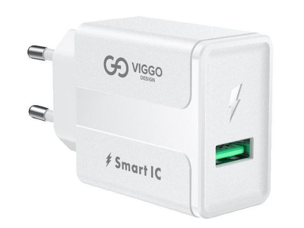VIGGO DESIGN 1xUSB 2.4A Biala