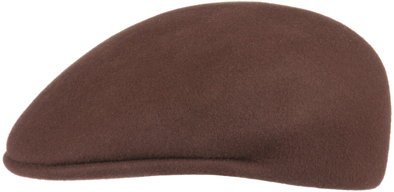 Płaski Kaszkiet z Filcu by Lipodo, brązowy, S (54-55 cm)