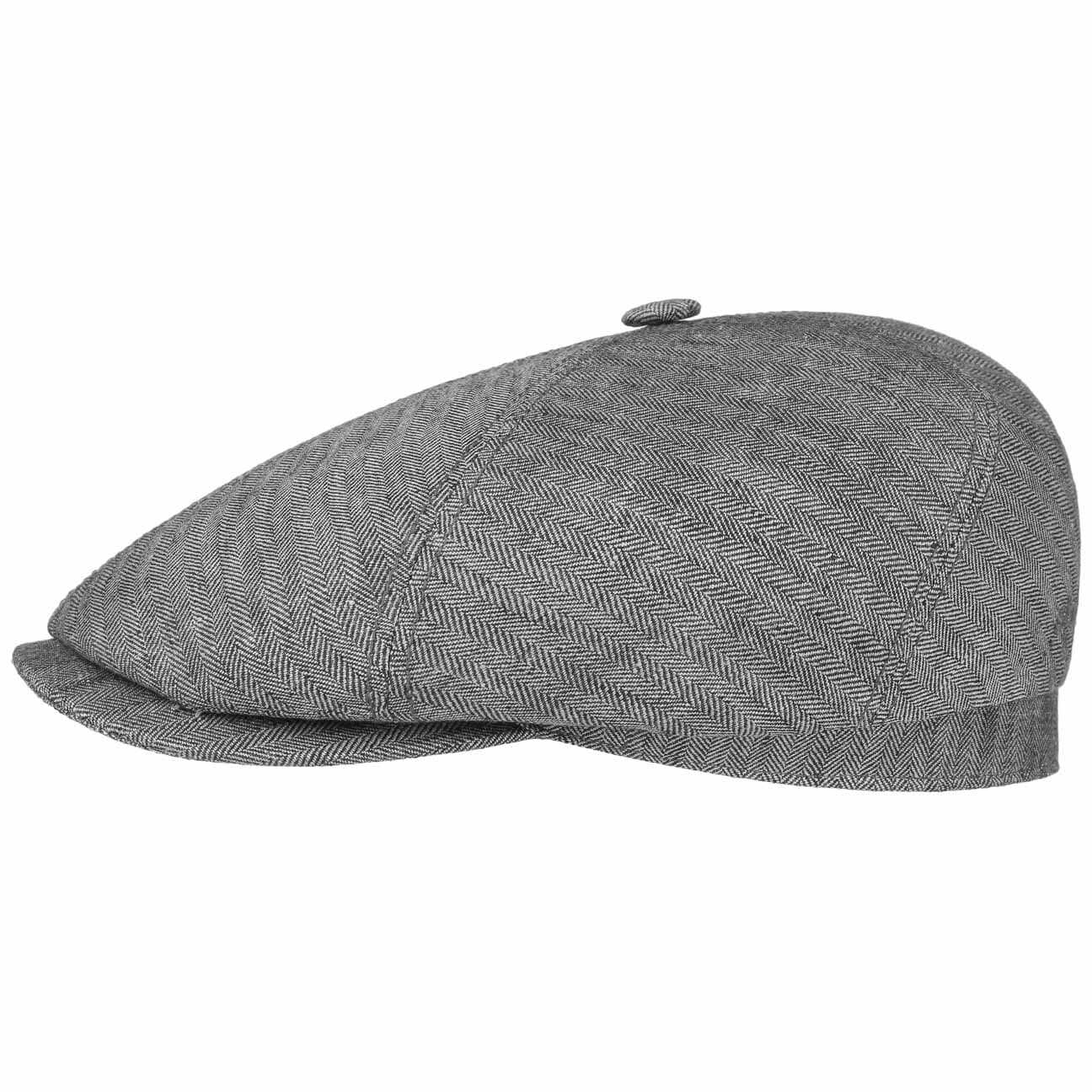 Płaski Kaszkiet Brooklin Len by Stetson, szary, XXL (62-63 cm)