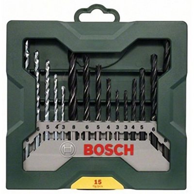 Bosch Wiertła do drewna kamienia i metalu 15 szt.