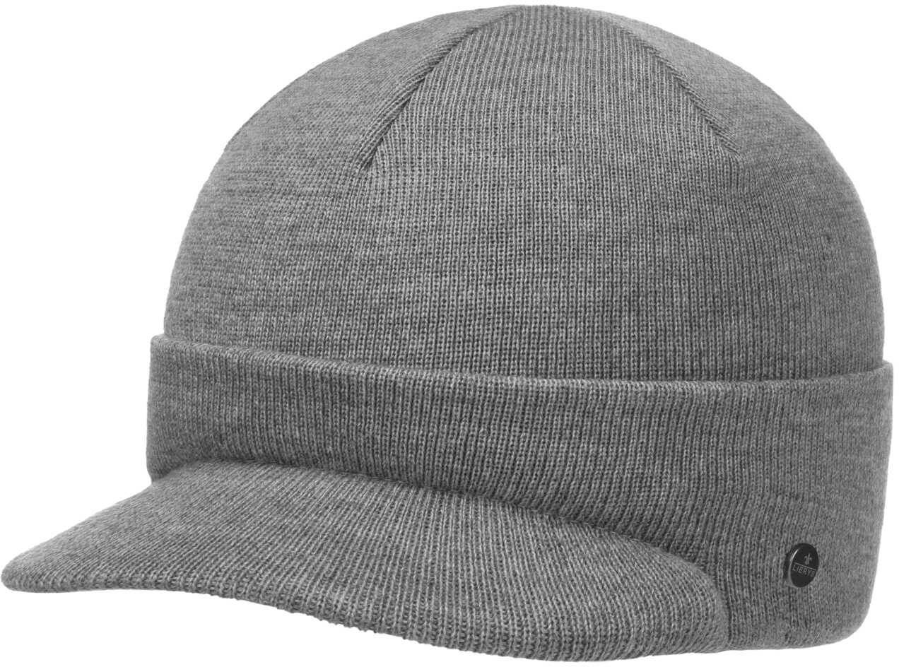 Czapka z Dzianiny Fine Merino by Lierys, szary, One Size