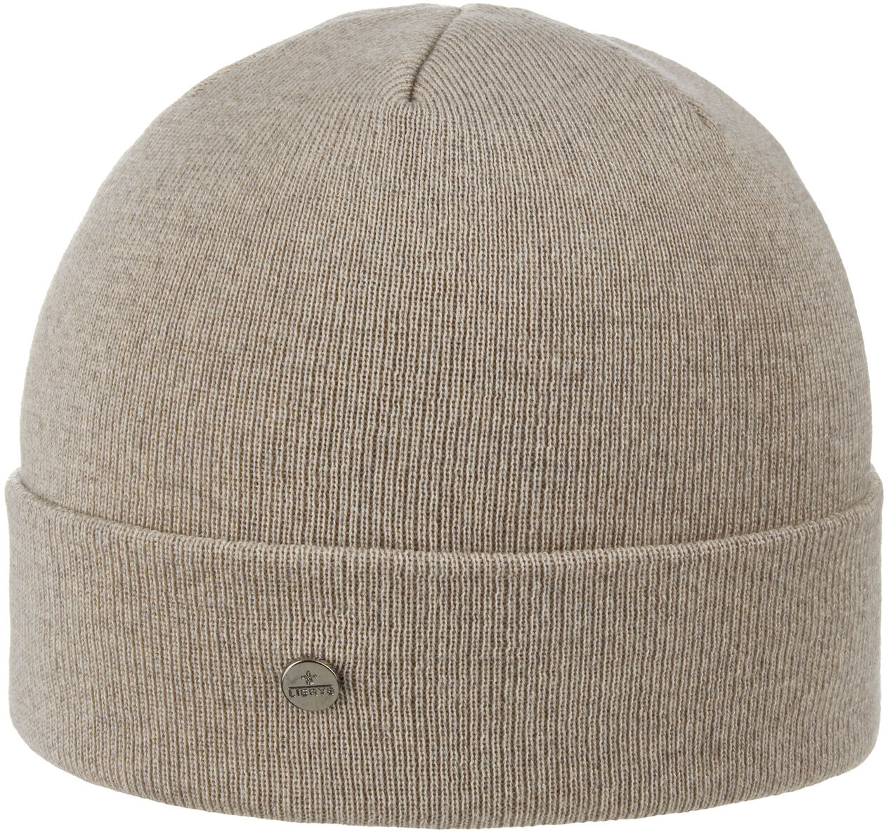 Czapka z Mankietem Fine Merino by Lierys, beżowy, One Size