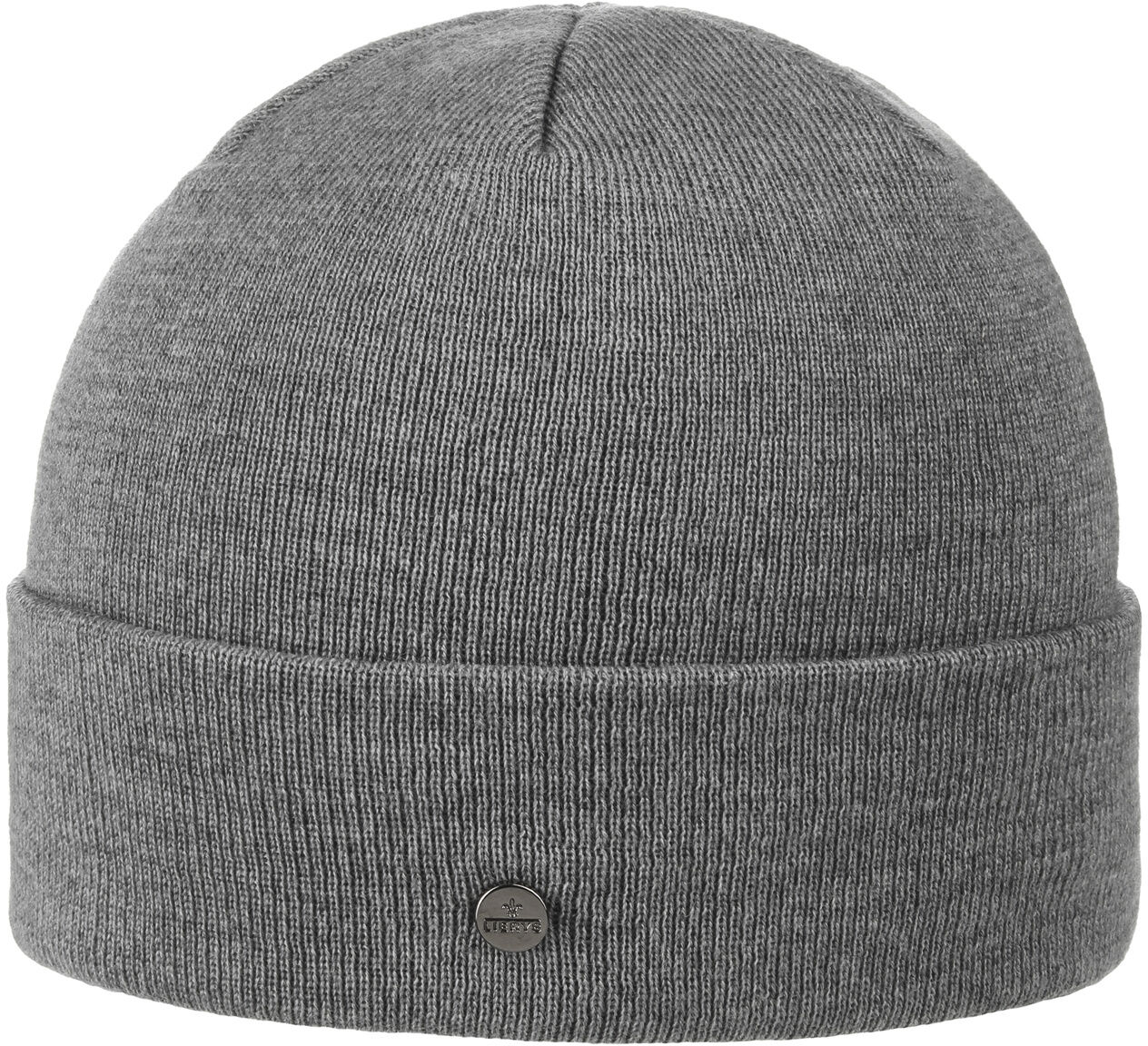 Czapka z Mankietem Fine Merino by Lierys, szary, One Size