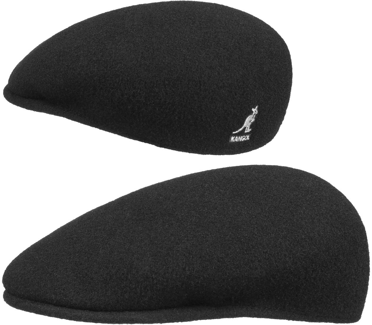 Płaski Kaszkiet 504 by Kangol, czarny, L (58-59 cm)