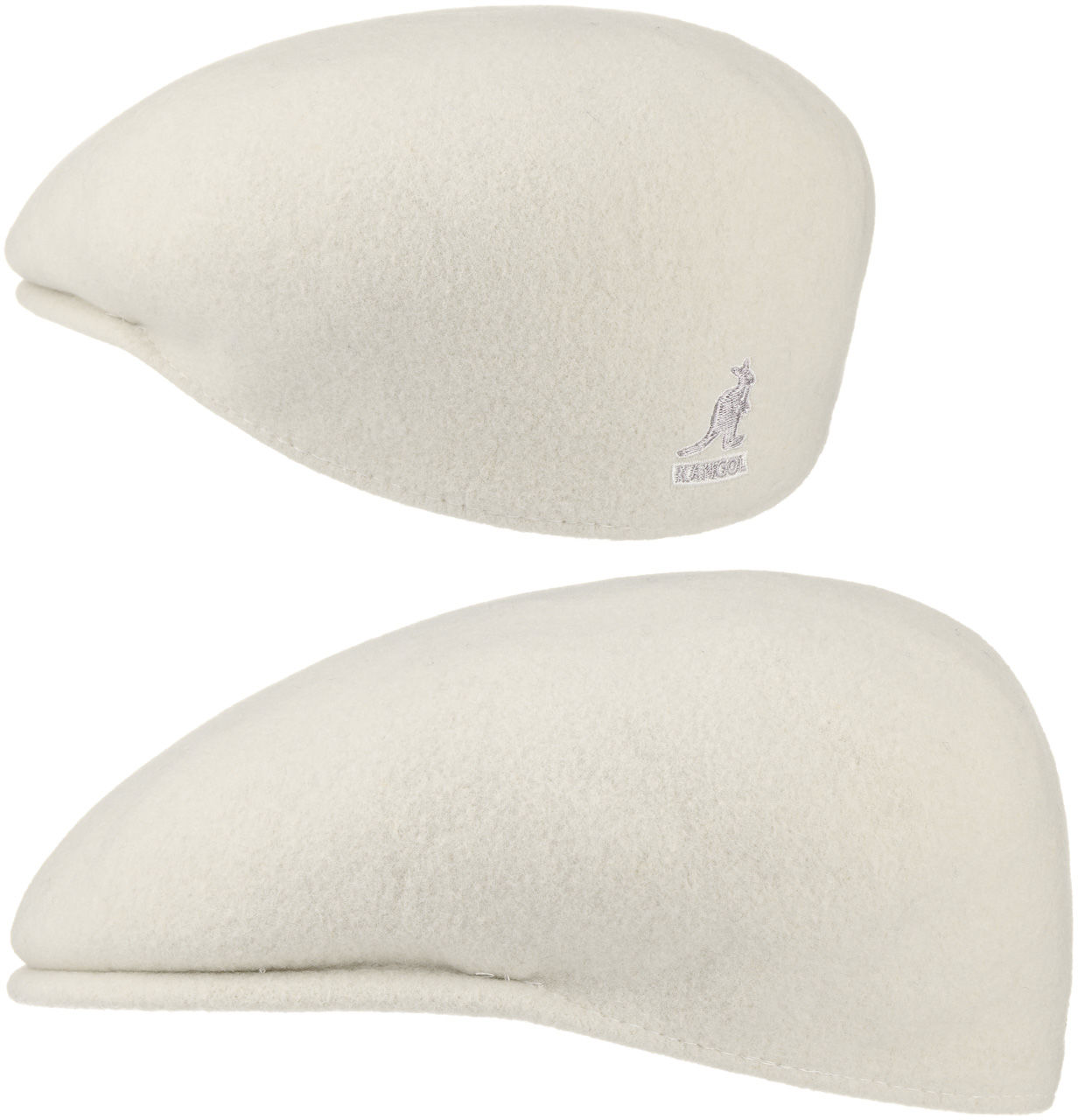 Płaski Kaszkiet 504 by Kangol, kremowobiały, XL (60-61 cm)