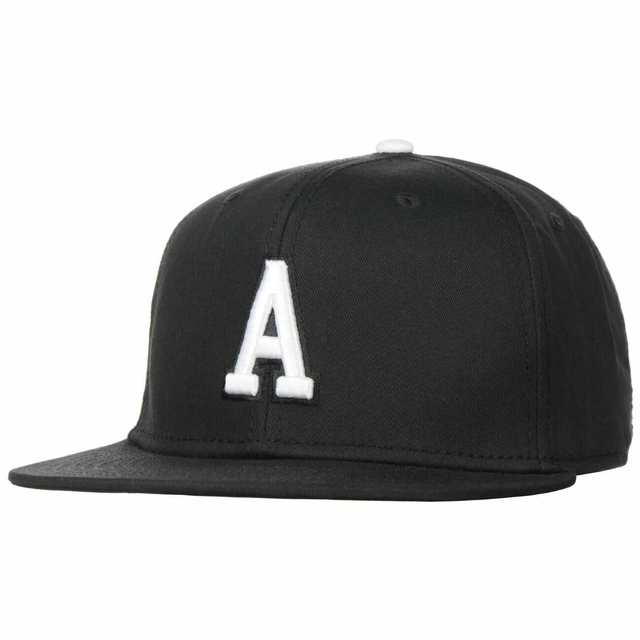 Czapka Snapback Letter A, czarny, One Size