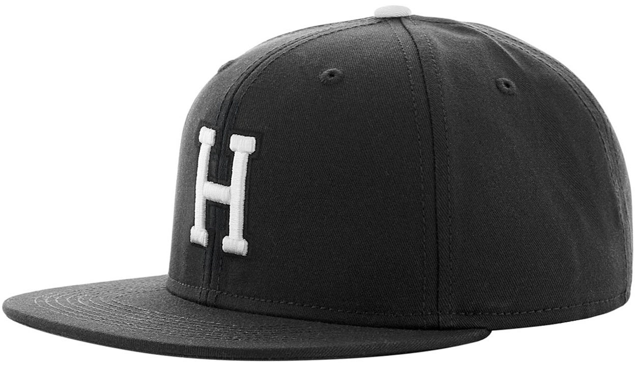 Czapka Snapback Letter H, czarny, One Size