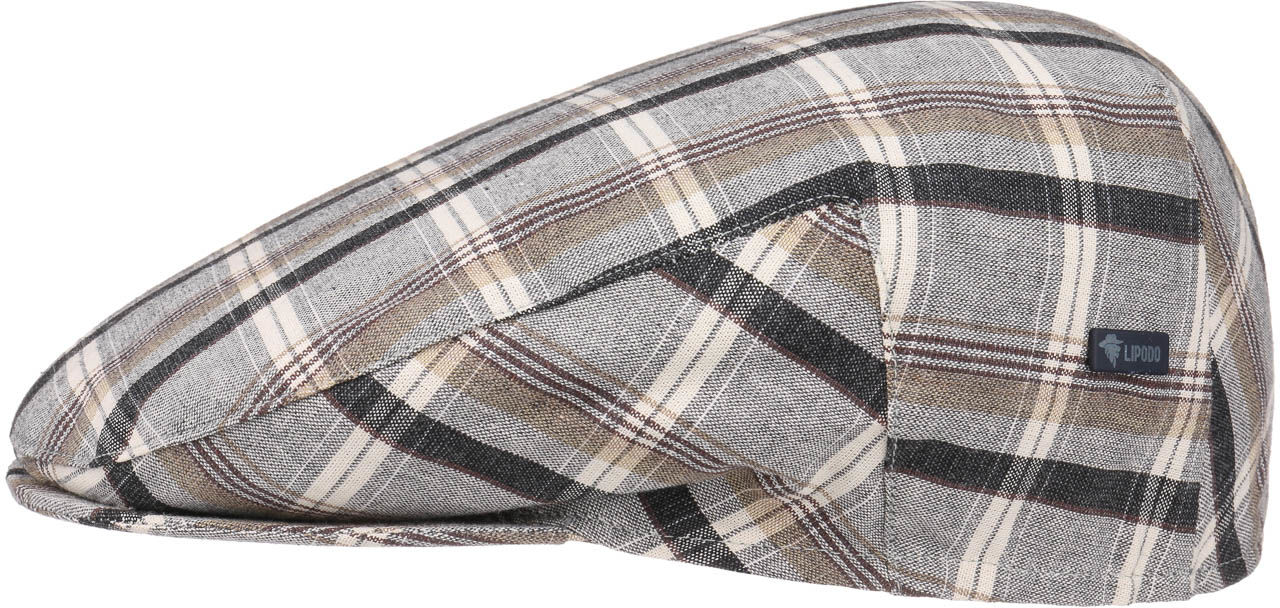 Płaski Kaszkiet Inglese Cotton by Lipodo, szary, 55 cm