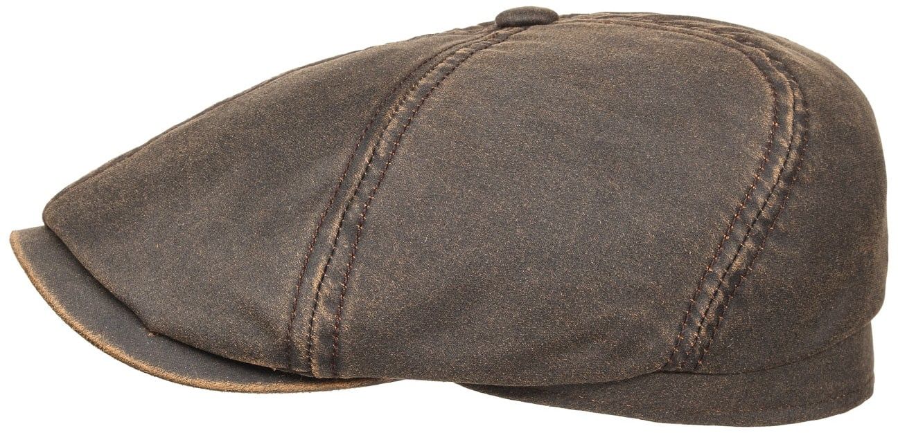 Płaski Kaszkiet Brooklin Old Cotton by Stetson, brązowy, XXL (62-63 cm)