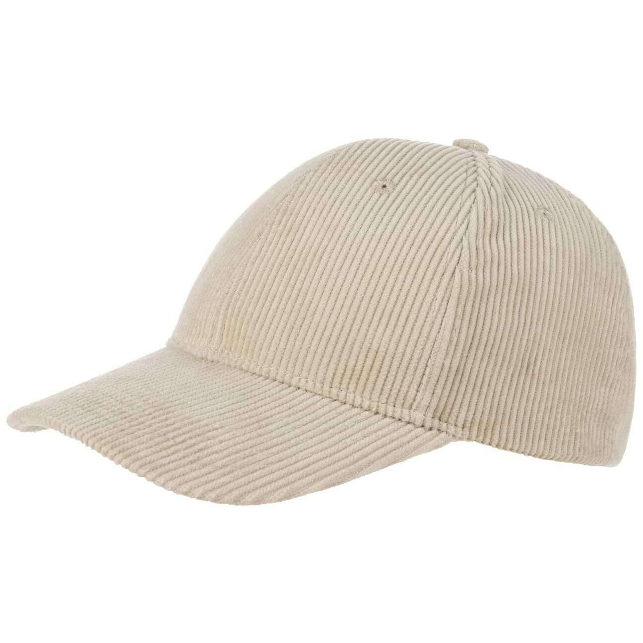 Czapka Bejsbolówka Basic Corduroy, jasnobeżowy, One Size