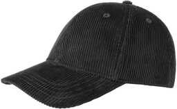 Czapka Bejsbolówka Basic Corduroy, czarny, One Size