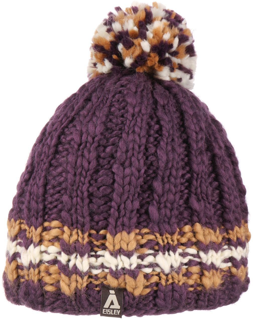 Czapka Dzianinowa Cindi Pompon, fioletowy, One Size