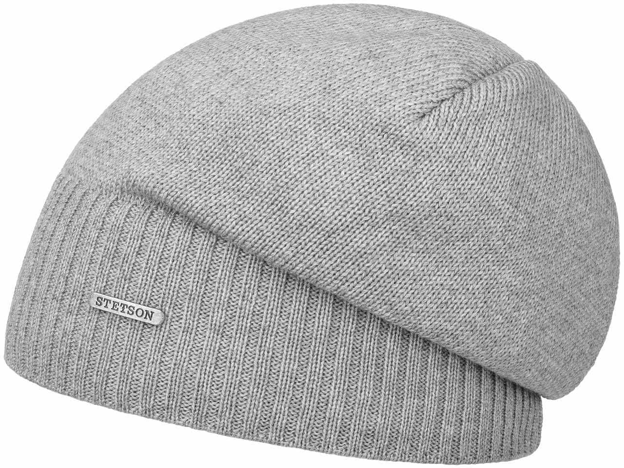 Czapka Beanie Wool Oversize by Stetson, szary, One Size