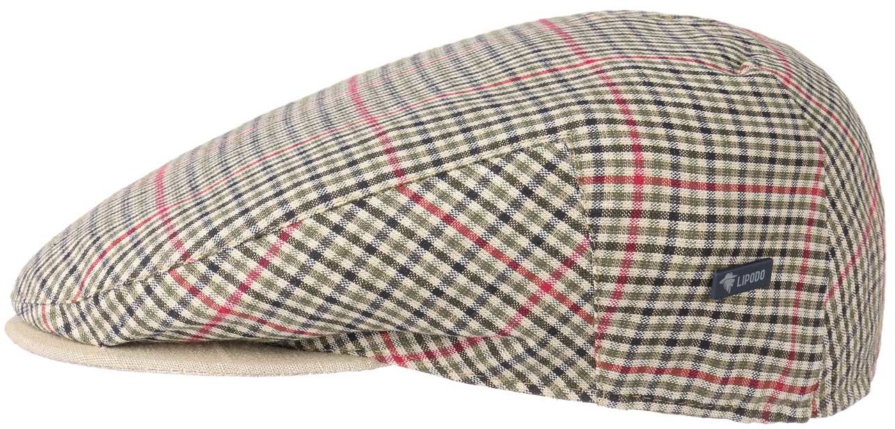 Płaski Kaszkiet Inglese Bic by Lipodo, beżowo-zielony, 57 cm