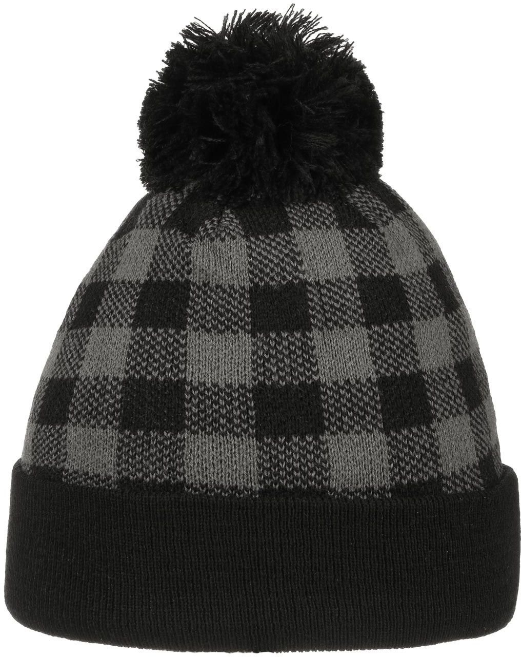 Czapka Beanie z Pomponem Checked, szary, One Size