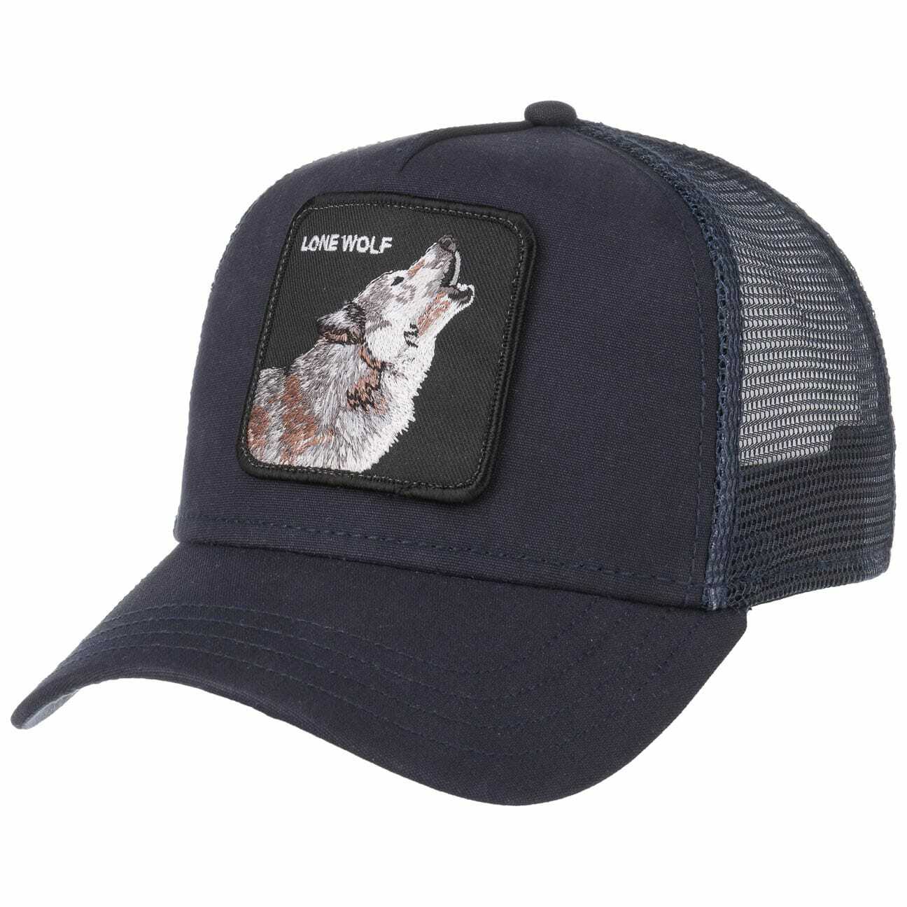 Czapka Lone Wolf Trucker by Goorin Bros., ciemnoniebieski, One Size